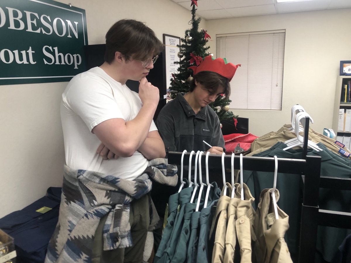 CampRobertDrake's tweet photo. Skilled arrowmen count inventory at Scout shop https://t.co/NoBv6kjbek