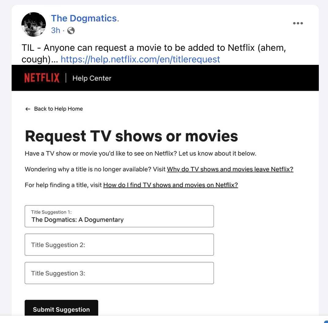 TIL - Anyone can request a movie to be added to Netflix (ahem, cough)… help.netflix.com/en/titlerequest