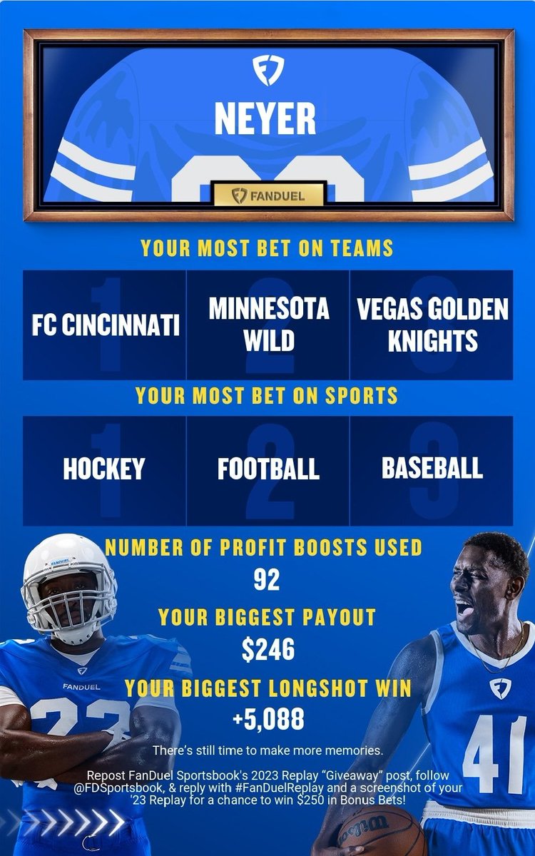 alexneyer's tweet photo. @FDSportsbook #FanDuelReplay https://t.co/45QJQBVZ91