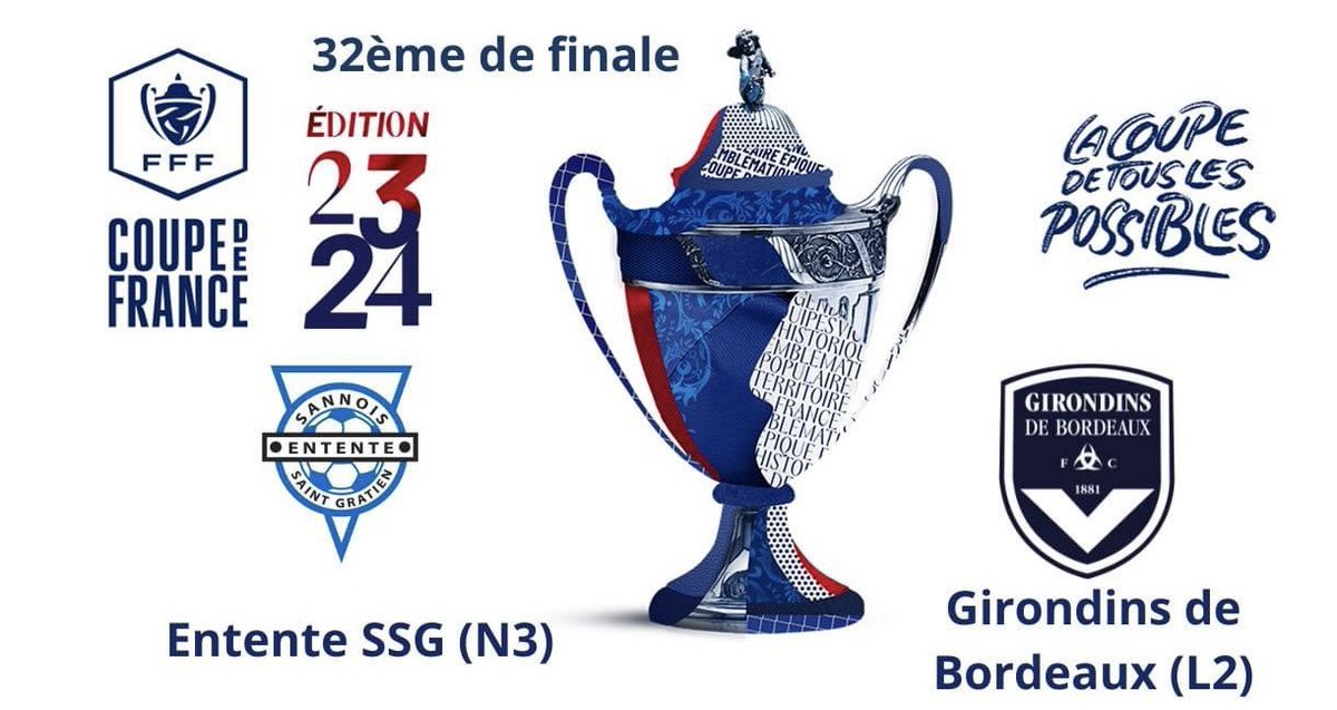 DonFcgb's tweet photo. 🚨 #Officiel
🏆 #CDF :
🎟️ La #Billetterie pour #ESSGFCGB ouvrira ses portes au 𝗴𝗿𝗮𝗻𝗱 𝗽𝘂𝗯𝗹𝗶𝗰 samedi dès 1️⃣4️⃣H sur 𝗹𝗲 𝘀𝗶𝘁𝗲 𝗶𝗻𝘁𝗲𝗿𝗻𝗲𝘁 𝗲𝘁 𝗹𝗲𝘀 𝗿é𝘀𝗲𝗮𝘂𝘅 𝘀𝗼𝗰𝗶𝗮𝘂𝘅 de l’@Entente_SSG et 𝗲𝗻 𝗽𝗵𝘆𝘀𝗶𝗾𝘂𝗲 mardi 2️⃣ janvier dès 9️⃣h3️⃣0️⃣ !
💙 𝗣𝗼𝘂𝗿 𝗹𝗲𝘀 𝘀𝘂𝗽𝗽𝗼𝗿𝘁𝗲𝗿𝘀 𝗱𝗲𝘀 #Girondins, une tribune est réservée, il faudra se rapprocher du club dans les prochains jours pour les modalités d’achat !
💰Tarifs :
▫️20€ (Tribune Honneur)
▪️15€ (Tribune K)
▫️10€ (Tribune E)
#ESSG #Girondins #CoupeDeFrance