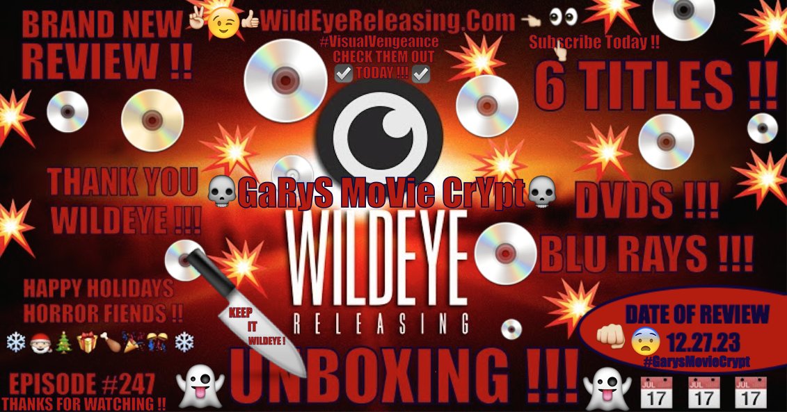 GaryEmporium's tweet image. youtube.com/watch?v=07lVJy…💥

I'm Back!

In today's video i return after a very long hiatus! With a unboxing video!   

6 Titles from Wildeye Releasing!

 Feel free to Like, Share/Subscribe guys 

i am a Horror Friendly channel! #VisualVengeance #LinneaQuigley #Unboxing #BluRay #Dvd