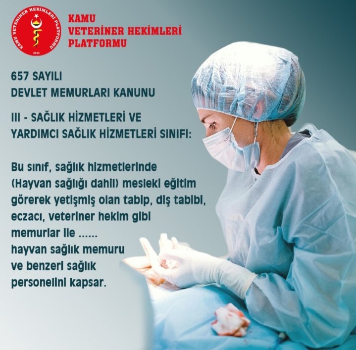 Veteriner Hekimler yasal olarak sağlık sınıfı oldukları ve insanların sağlığını korumak için görev yaptıkları halde neden ayrımcılık yapılmakta ve haklarını aramak zorunda  kalmaktadır ???
#VeterinerHekimTorbaYasaya