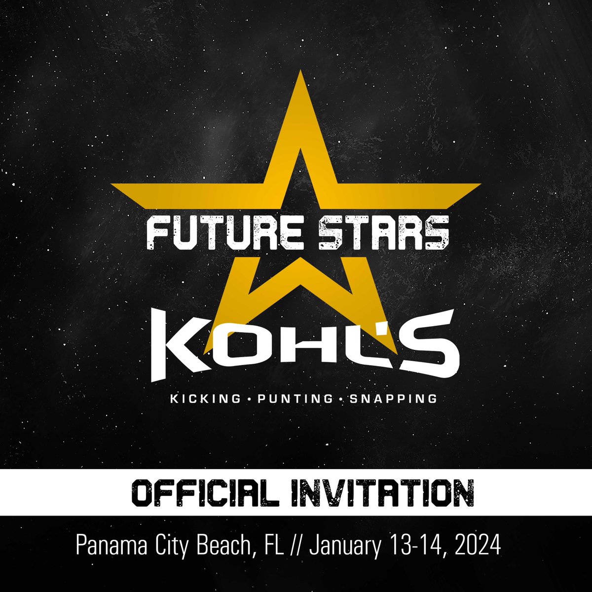 Honored to be invited to attend the Future Stars camp! Registered ✅ Thank you @KohlsKicking for the opportunity! @KelvisWhite @Coach_BYoung @Coachjb_10 @BJHS_Football @BJRecruiting @AL7AFootball @PrepRedzoneAL