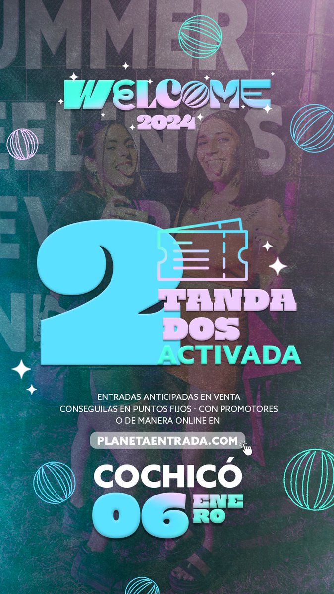 welcomefestok's tweet photo. Ya está disponible la TANDA 2 de la #WelcomeFest #Cochicó 

Conseguí tu entrada en https://t.co/XNwYzZxPUa o en los puntos de venta. https://t.co/ycrSacx6pz
