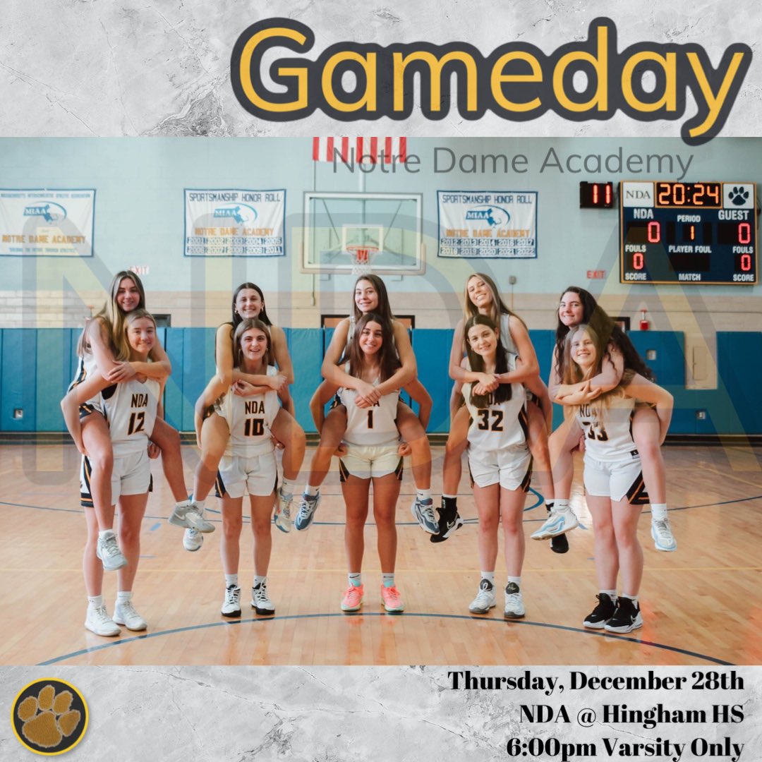 Gameday NDA 🆚 @HarbormenNews 🗓️ 12/28/23 📍Hingham HS ⌚️6:00pm @ndaathletics @difivideoman