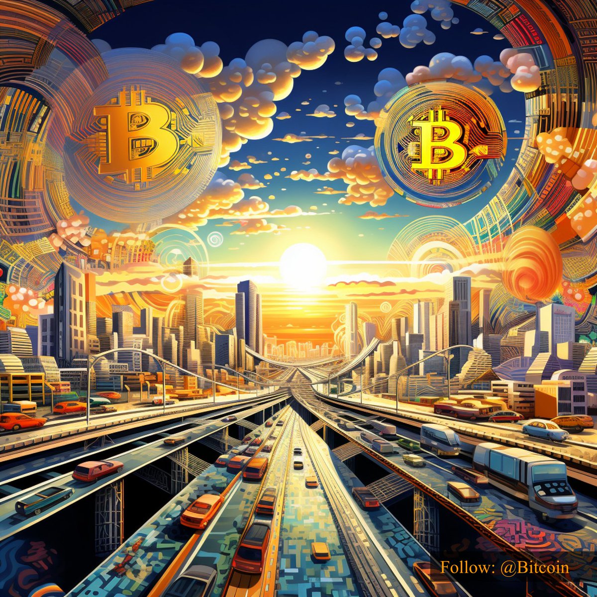 Bitcoin's tweet image. #Bitcoin is a highway to financial sovereignty.