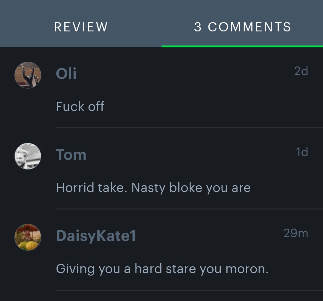 Jinkles2012's tweet photo. Always nice when you get feedback on your Letterboxd reviews. https://t.co/IJkxLMT2cT