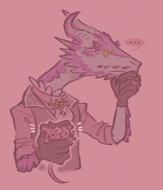 been doing nothing except drawing my half-dragon and my friend's durge  [#bg3 #baldursgate3]