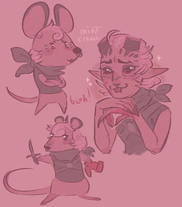 been doing nothing except drawing my half-dragon and my friend's durge  [#bg3 #baldursgate3]