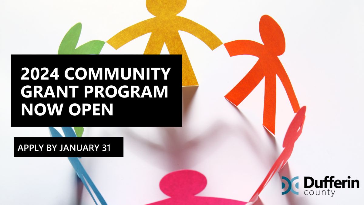 Have you heard the news? DC Grants 2024 are now open. Visit dufferincounty.ca/administration… to learn more.