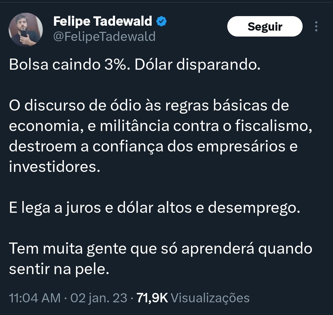 evaristoreis's tweet photo. @LuizPersechini Faltou a data kkkkk

02.01.2023 

Primeiras horas do primeiro pregão do ano https://t.co/VIBgKJSTsb