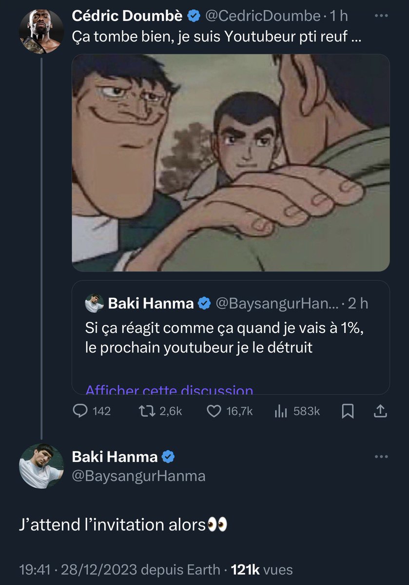 BaysangurHanma's tweet image. Je m’attendais à une meilleure réponse mais du coup j’attendS toujours😎