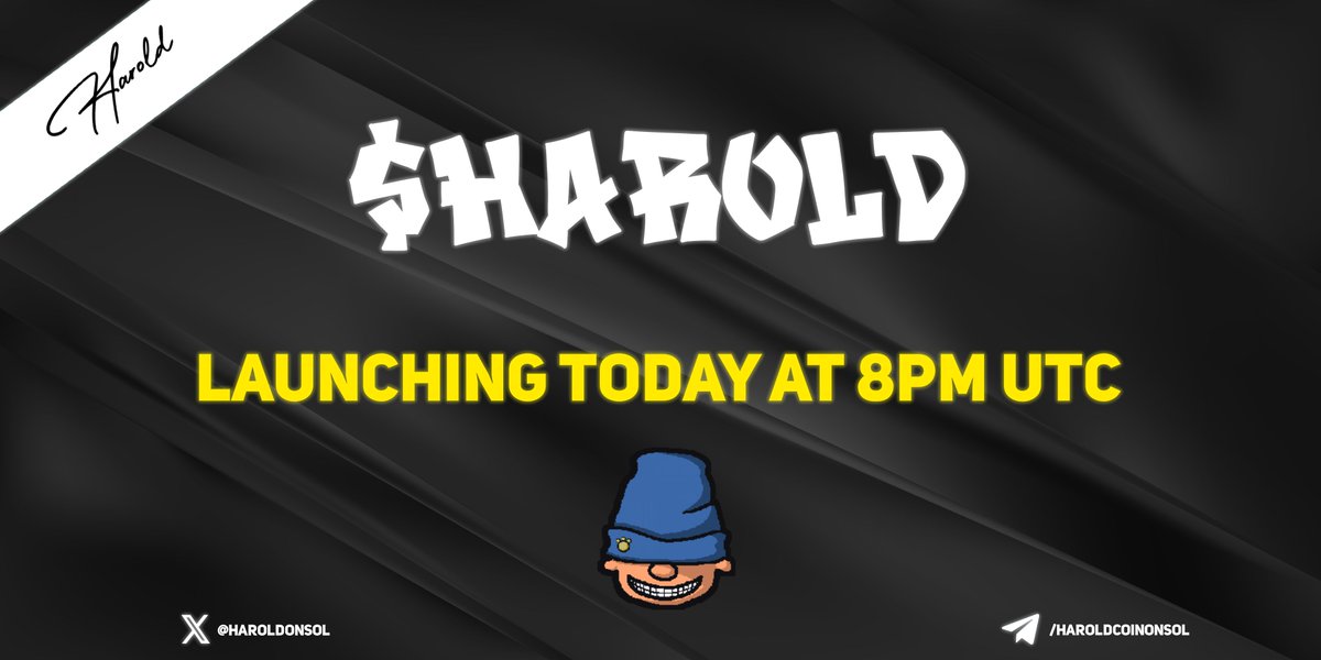 HaroldonSol's tweet photo. $Harold is officially Launching today at 8PM UTC!🚀

Total Supply: 690,000,000,000,000 $Harold

whitepaper:📰
https://t.co/aGsOlWdsFO

Socials:🐦
https://t.co/3H2SniLXy7
https://t.co/mwyZqcLZmg

$JUP $wif $sol $bonk $analos $omni $egg $sshib https://t.co/5KD0YdmbPG