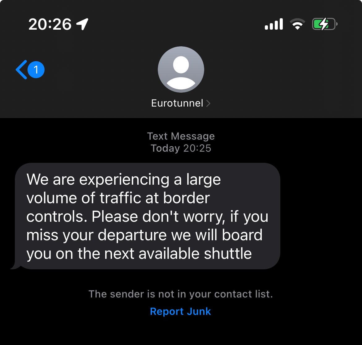 david_tenbury's tweet photo. @LeShuttle 
So you think me checking at 19h34 and be put on the 22h03 instead of my booking of 21h20 is the border controls fault?

Also, you still haven’t contacted me offering a free ticket for the 8h delay I endured on Thursday 21st of December. https://t.co/wsKaIzREWY