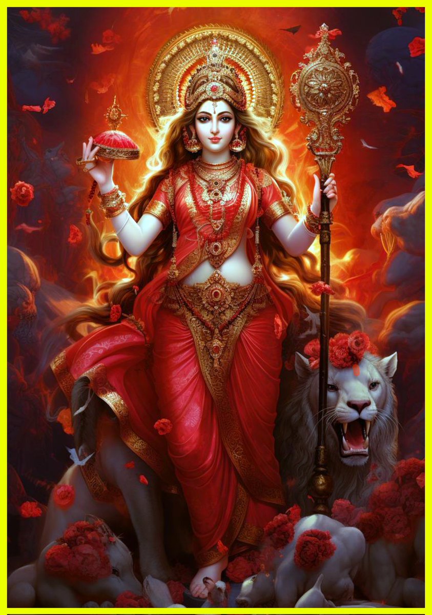 Hindu_devotee's tweet photo. 🌷🥀🐚🔱|| स्तुति मंत्र ||🔱🐚🥀🌷
या देवी सर्वभूतेषु,माँ रुपेण संस्थिता।
या देवी सर्वभूतेषु,शक्ति रुपेण संस्थिता।
या देवी सर्वभूतेषु,बुद्धि रुपेण संस्थिता।
या देवी सर्वभूतेषु,लक्ष्मी रुपेण संस्थिता।
नमस्तस्यै,नमस्तस्यै,नमस्तस्यै नमो नमः।
🌷🥀🐚🔱|| जय माता दी ||🔱🐚🌷🥀 https://t.co/UedGOOytgh