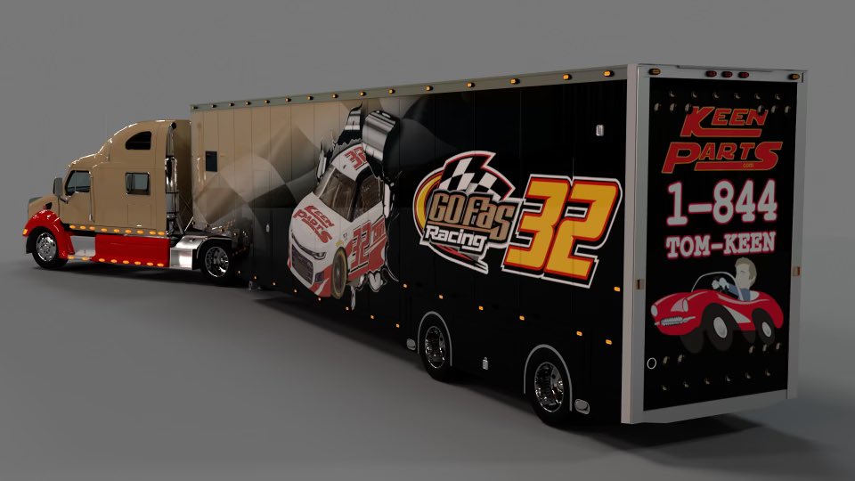 The new @GoFasRacing32 race hauler for 2024 super excited to be back with BossMan @ArchieSt along with @CadenKvapil behind the wheel.