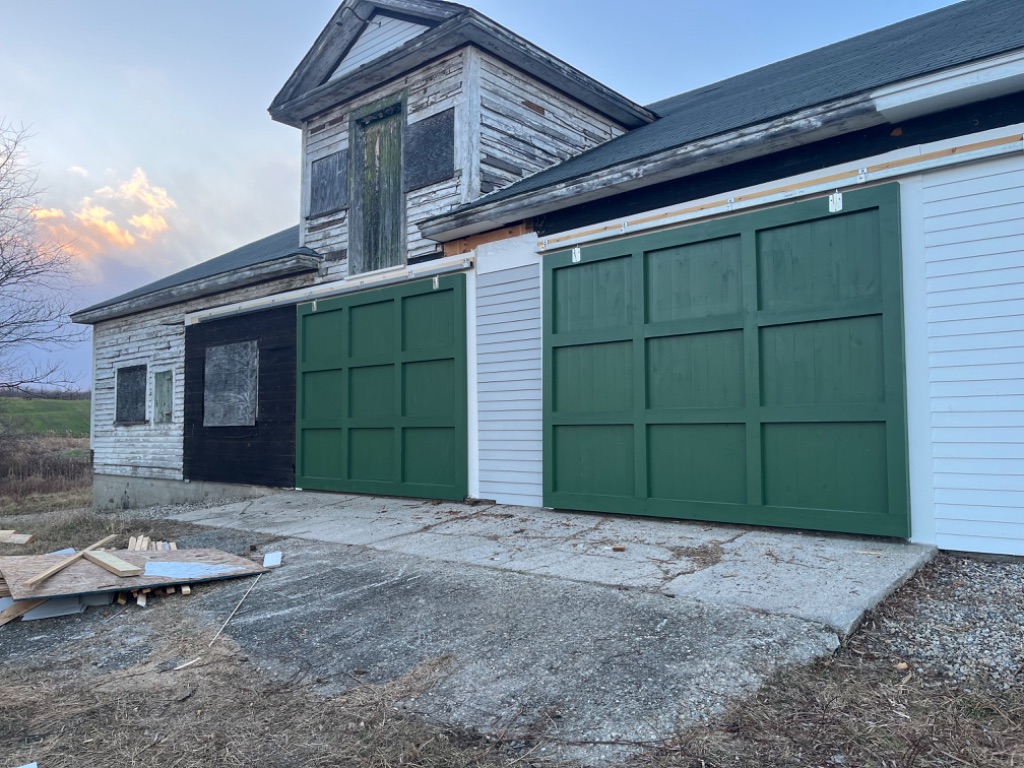 AlpineBoston's tweet image. The White Barn in Hollis, NH is coming along! Some before and after shots to highlight the dramatic change from earlier this year. Most recent improvement: new doors! Thank you for trusting us with this special project, Hollis Heritage Commission.