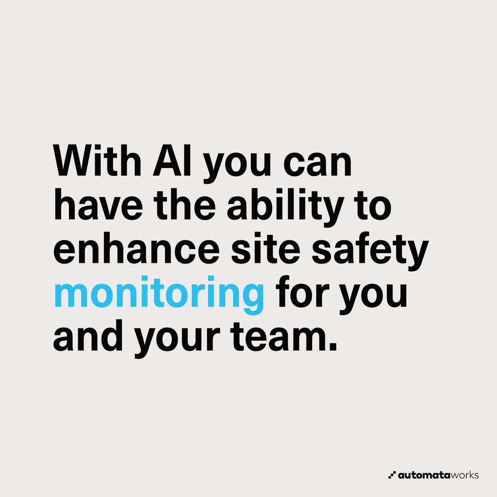 AutomataWorks's tweet photo. Elevate site safety with AI monitoring. Real-time hazard detection and alerts help prevent accidents and ensure safer work environments. 🚧👁️ 

Follow @AutomataWorks for more tips!

#ai #chatbot #personalassistant #restoration https://t.co/U6fPiFMH05