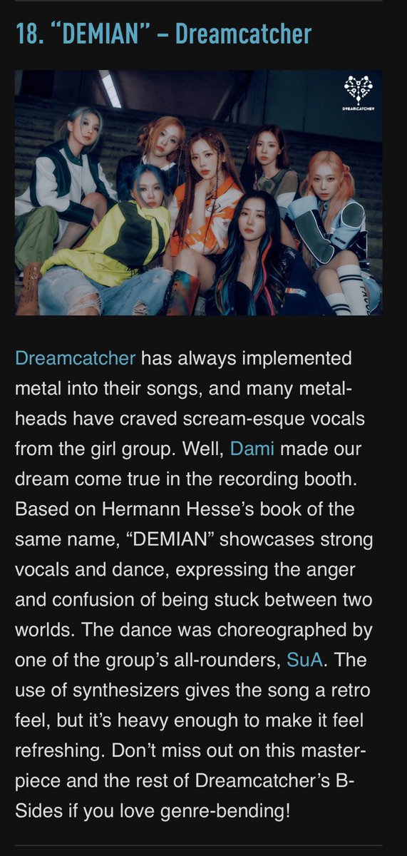 arcaneghost_'s tweet photo. I wrote about #Dreamcatcher’s “DEMIAN” as one of the best B-sides of 2023. Feel free to give it a read 💙
#드림캐쳐 #8th_Mini_Album #Apocalypse #From_us #DEMIAN https://t.co/pTtgIHSLXp