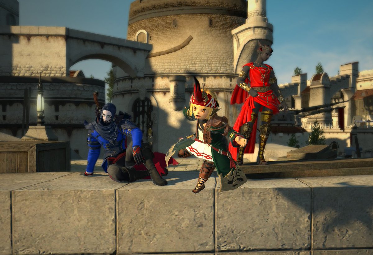 hedones_nitnir's tweet photo. I just wanted to share my favorite shot that @lecrawe took of us and @eruben_thillior for their stream tonight. 
#ffxivgposers #GPOSER #FFXIVScreenshots https://t.co/pIjfbZ2Yf4