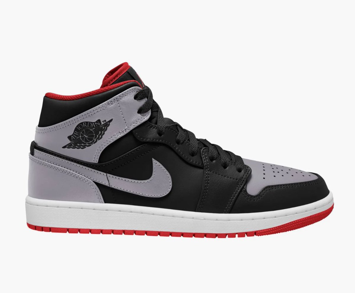 snkr_twitr's tweet photo. AD: NEW Jordan 1 Mid 'Black/Cement Grey/Red' dropped via Nordstrom 

Shop -> https://t.co/ZSRQk7w4il https://t.co/69opm7mS7X