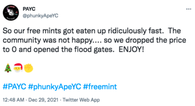 Dec 29th 2021 [from the archives!]
Phreeeeeee
#Phayc #PAYC #phunkyApeYC