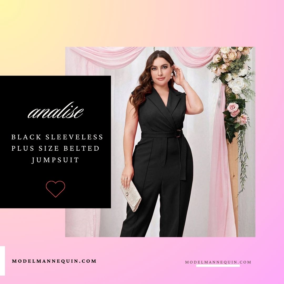 Embracing the power of curves in this chic black sleeveless plus size belted jumpsuit. Confidence is the best accessory! 💃✨

Shop Now - Link in Bio.
.

.
#CurvyConfidence #PlusSizeFashion #SlayInCurves #FashionForward #StyleWithComfort #JumpsuitLove #CurvesOnPoint