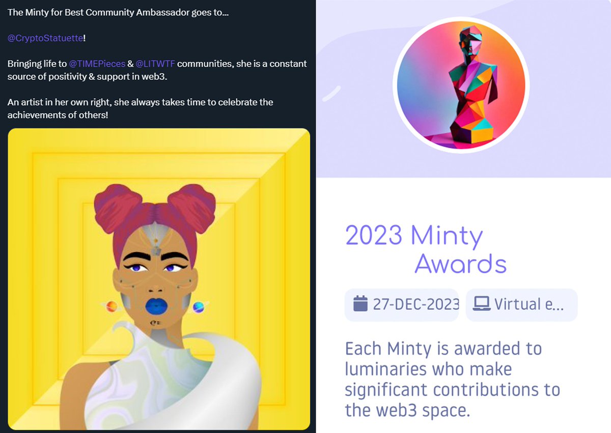 I keep seeing everyone reflecting on 2023 on my feed. So, I too took a moment to look back and realized 2023 was a particularly colorful year for me - not a metaphor! 🌈

Some standout moments from 2023:

1/ I got promoted to the yellow ranks as an Admin at <a href="/LITWTF/">$LIT</a> and joined the