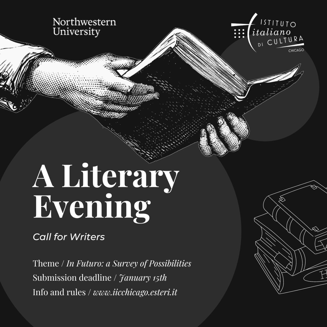 Call for writers!

Only a few days left to submit your work to participate to 'A literary evening at the Italian Cultural Institute'

Info and rules at bit.ly/486JTaT

#callforwriters #literature #infuturo