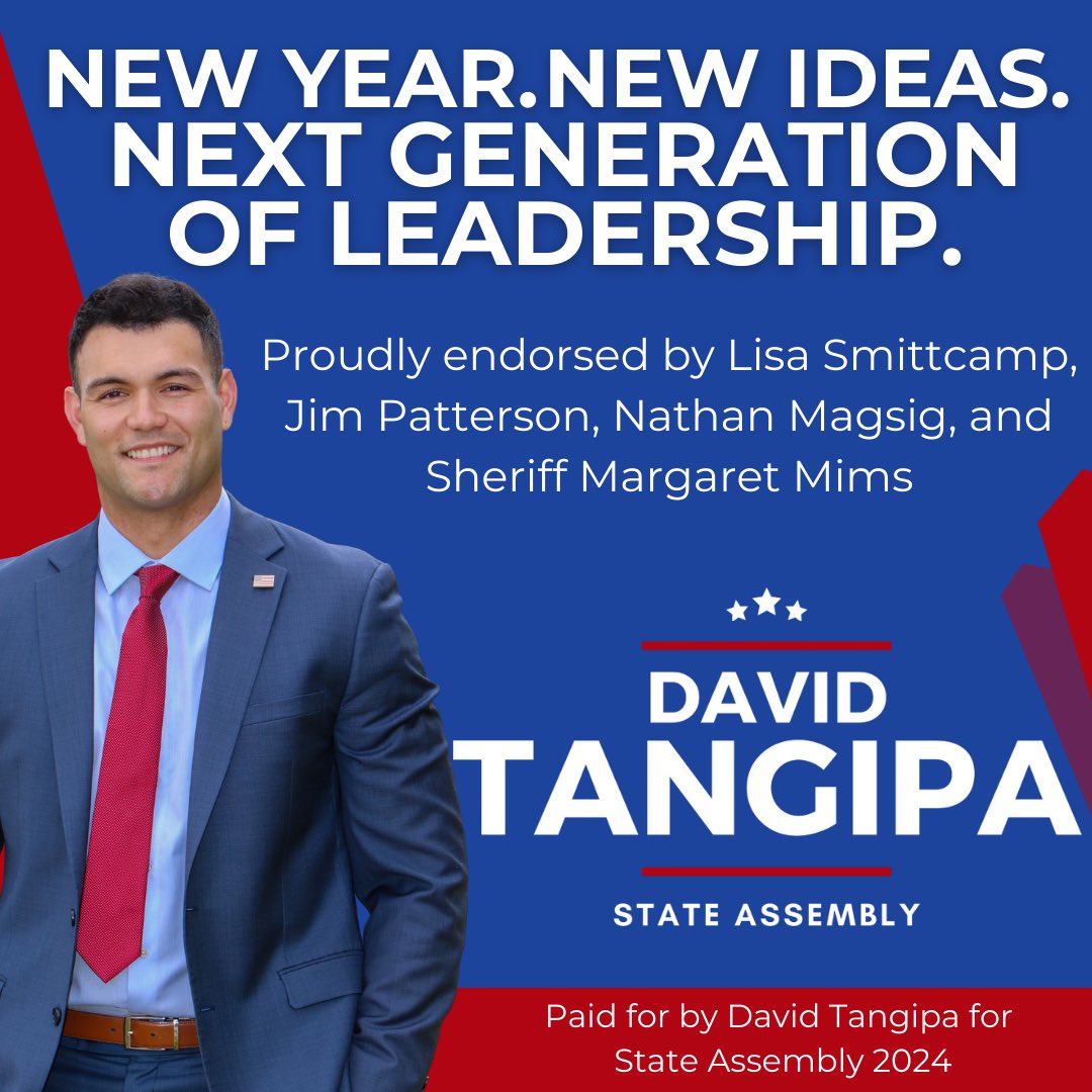 Let’s kick off the New Year together with fresh perspectives and bold ideas for California. Join the support of visionary local leaders, and together, let’s build a brighter future for our state! 🌟 #NewYearNewIdeas #NextGenLeadership