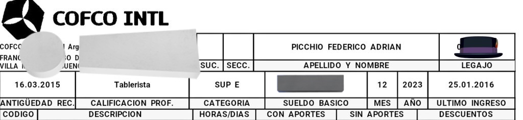 Casi 10 años trabajando en la misma empresa, ademas banco casa, esposa y dos hijos.
Puedo ser virgen en muchos aspectos pero no en mi CUIL.