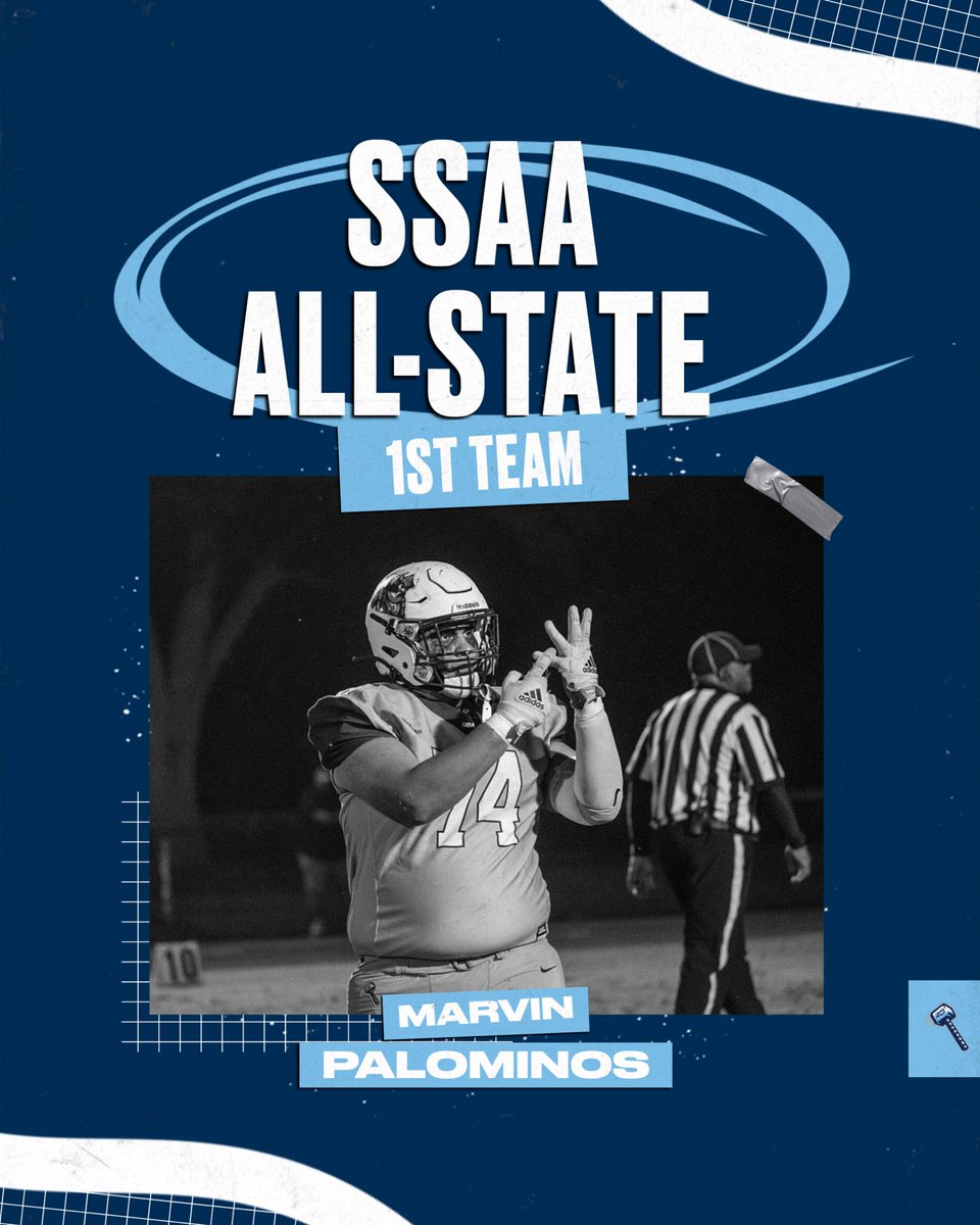 Congratulations to our 2023 All-State selections: 1st Team @MarvinPalomino5 - OL @jacktaraska - FS @MikaLevy10 - P Thanks to the @SSAAFootball & @GageBrownSSAA
