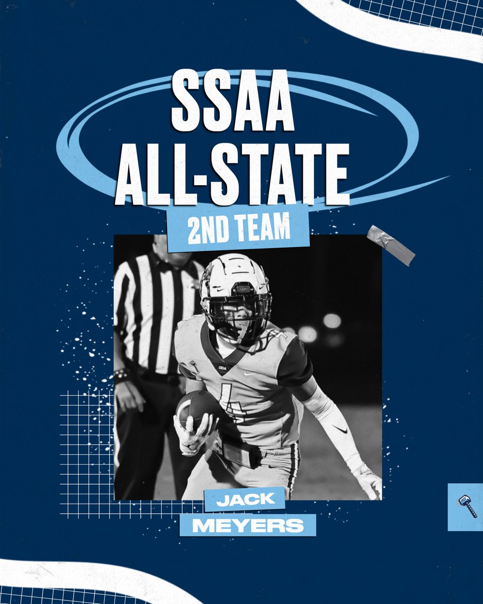 ODAfootball's tweet photo. Congratulations to our 2023 All State selections:

2nd Team
@The_AllenClark - RB
@charlie_tack - ILB
@MikaLevy10 - K
@JackMeyers_ - ATH

Go Thunder ⚡️🏈 @SSAAFootball https://t.co/gqwl75IIVX
