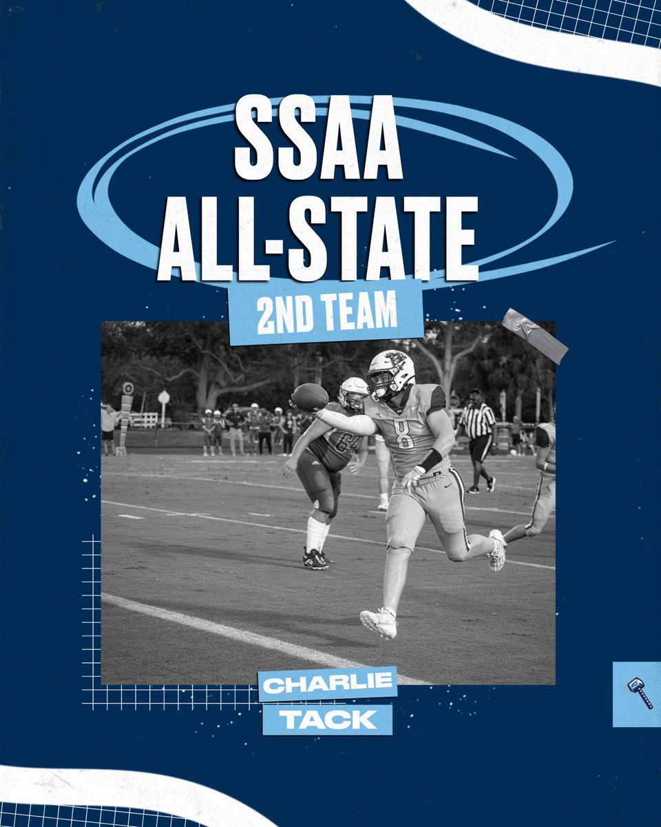 ODAfootball's tweet photo. Congratulations to our 2023 All State selections:

2nd Team
@The_AllenClark - RB
@charlie_tack - ILB
@MikaLevy10 - K
@JackMeyers_ - ATH

Go Thunder ⚡️🏈 @SSAAFootball https://t.co/gqwl75IIVX