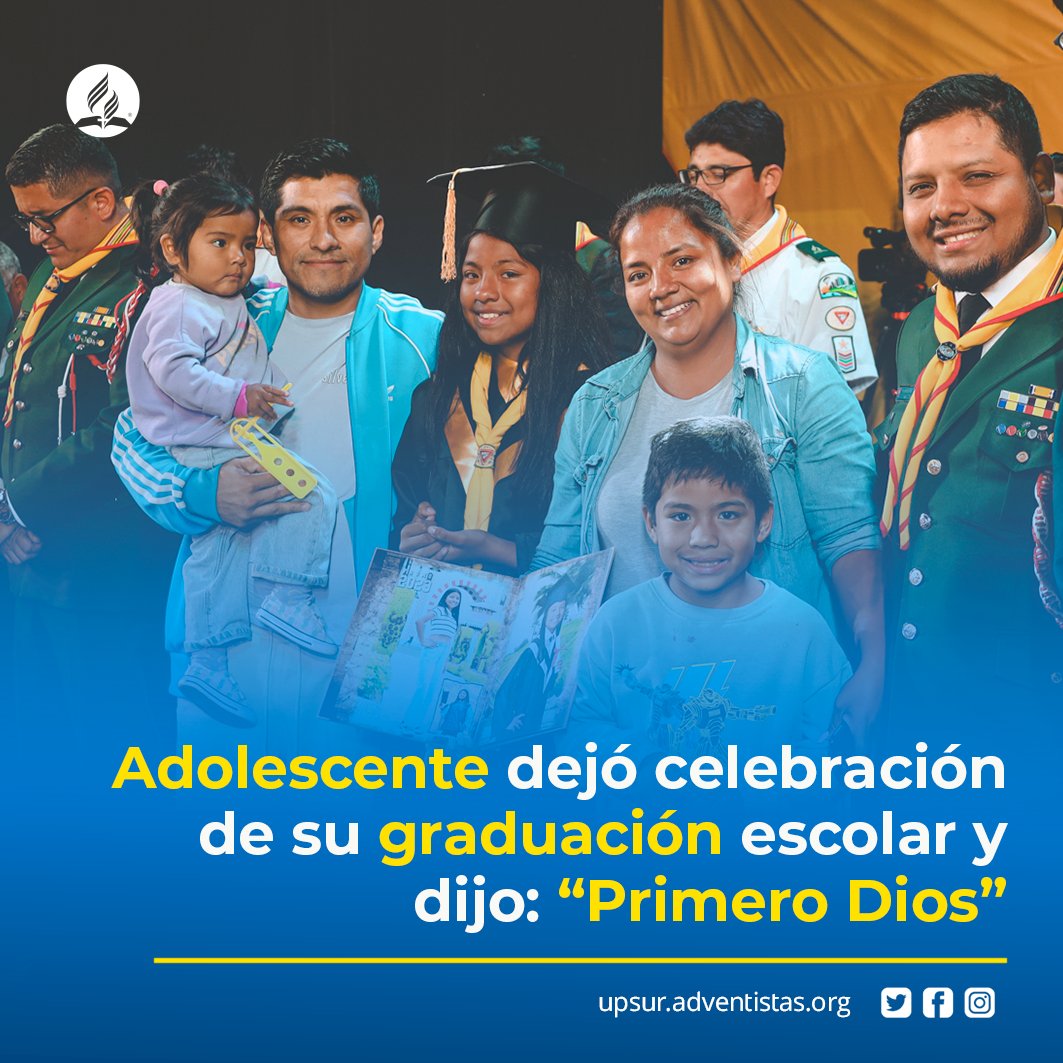 AdventistasUPS's tweet photo. 🔴 #Noticia 📰 | Estudiante del sexto grado de primaria eligió asistir al III Campori “Guardianes del Sábado” de la Asociación Peruana Central.✨

📌 Historia completa: https://t.co/D2HDDJzNN4 

#NoticiasAdventistas #Conquistadores https://t.co/b3Kleg3JrB
