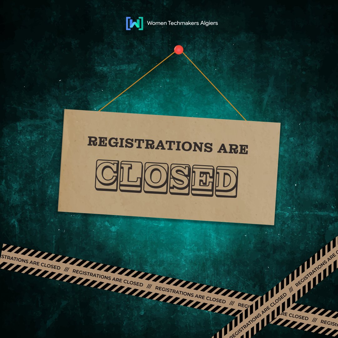Registrations are now closed! 🕵️‍♀️
Thank you to all the amazing ladies who stepped into the world of mystery and applied to join our #WTMAlgiers. ✨ 
Stay tuned for acceptance emails!🔥

#womentechmakers #tech #IT #algiers #welcomeDay #women #detective  #registration #registration