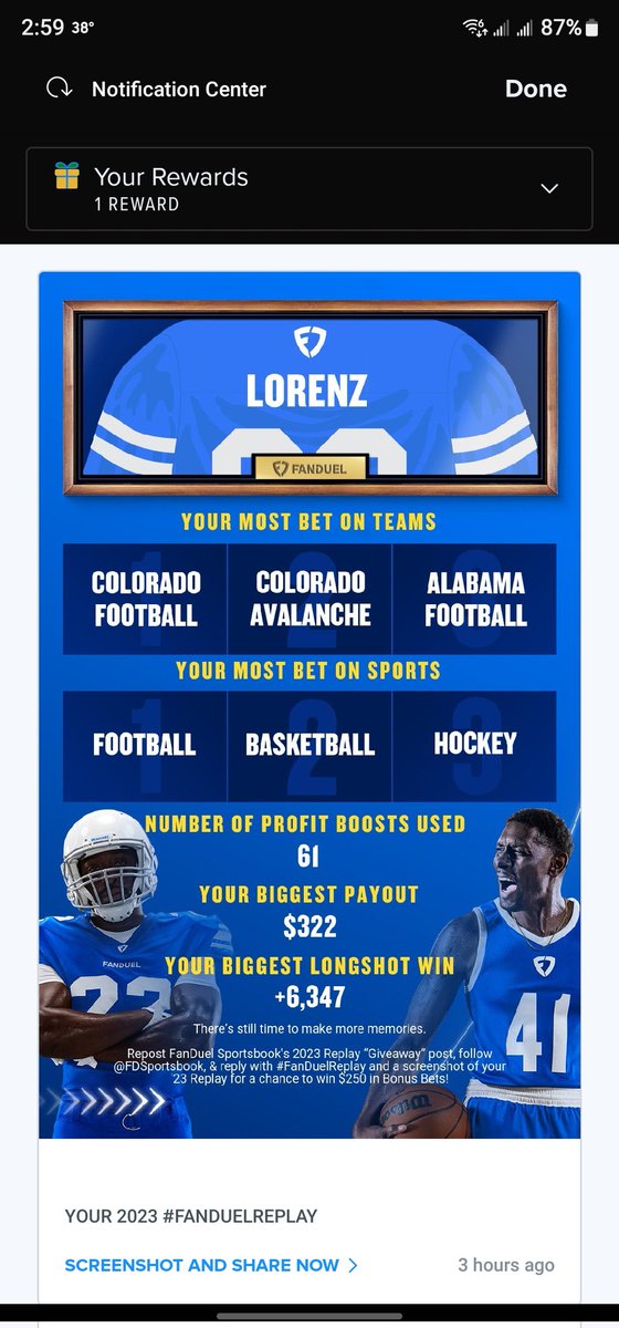 realrobynlorenz's tweet photo. @FDSportsbook #FanDuelReplay https://t.co/MD0DgOqCFB