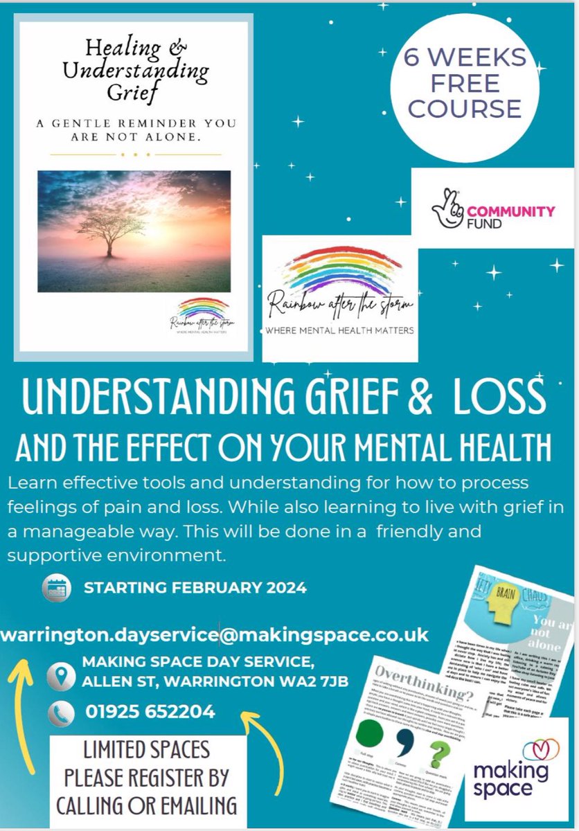 Warrington Day Service (@daywarrington) on Twitter photo Another amazing course from the lovely Nicky from <a href="/Rainbowafter20/">Rainbowafterthestorm mental health</a> starting Tuesdays in February. Date TBC.
Register your interest today!
Call us on 01925 652204 or email us at Warrington.day Service.co.uk Another amazing course from the lovely Nicky from <a href="/Rainbowafter20/">Rainbowafterthestorm mental health</a> starting Tuesdays in February. Date TBC.
Register your interest today!
Call us on 01925 652204 or email us at Warrington.day Service.co.uk