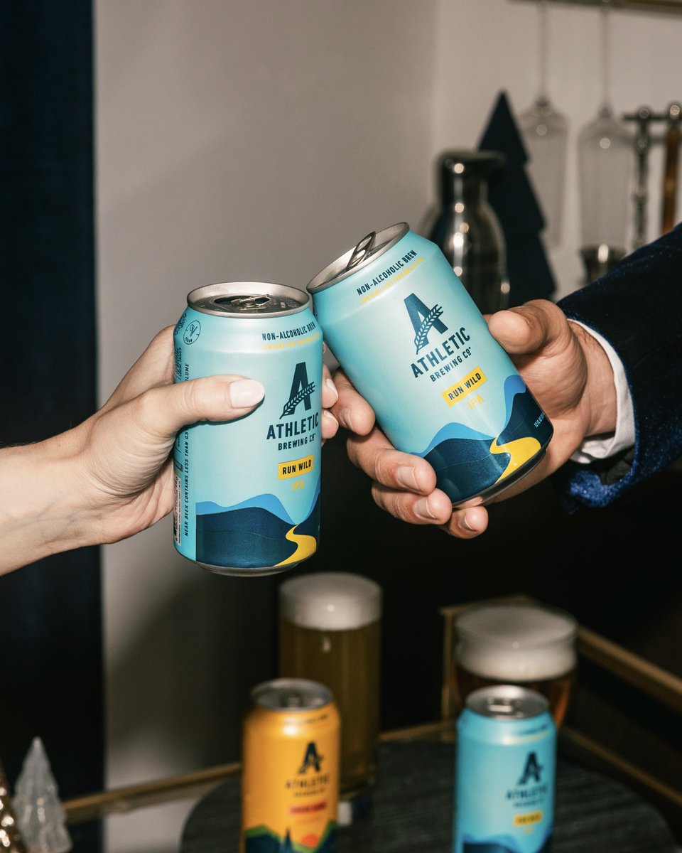 Cheers to holiday recovery done right! 🍻 Pick up a 6-pack of @athleticbrewing non-alcoholic craft beer this holiday season and keep the party going! #AthleticBrewing #USAT #FitForAllTimes #NABeer Athletic Brewing. Milford, CT and San Diego, CA. Near Beer.