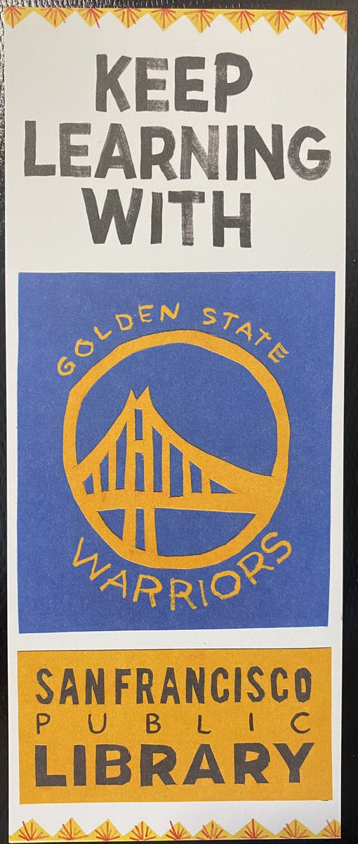 michaelambert's tweet photo. @SFPublicLibrary has teamed up with @warriors to unveil our newest #Dubs library card design! Visit any of our 28 neighborhood libraries to pick up your new library card! #ReadToAchieve #EveryLibraryEveryDayπππππ https://t.co/bjkU211MYW