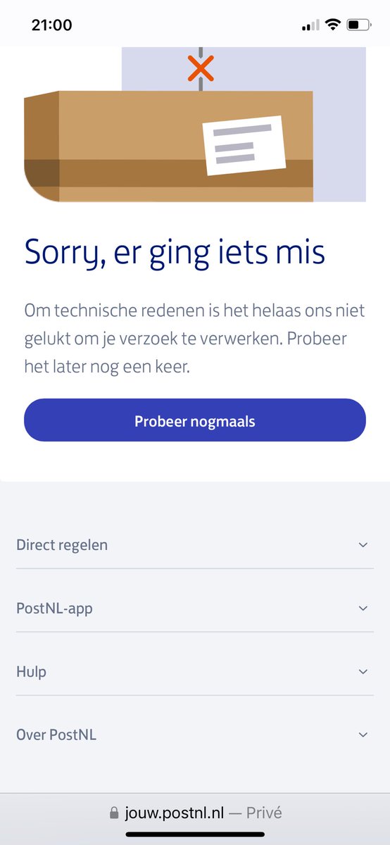 AertsKees's tweet photo. @PostNL Zo fout dus. Vervolgens chat gestart die resulteerde in een ellendig lange serie vragen met tenslotte dan toch de mogelijkheid om de (niet gratis) klantenservice te bellen. Dit gedaan en na een kwartier voortdurend te hebben gehoord dat het druk is maar opgehangen. Ik betaal NIET https://t.co/GonP0Cl4Cg