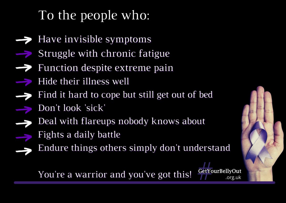 GetYourBellyOut's tweet photo. 💜 You've got this! 💜
#Crohns #Colitis #IBD https://t.co/NMkpt7wmQp