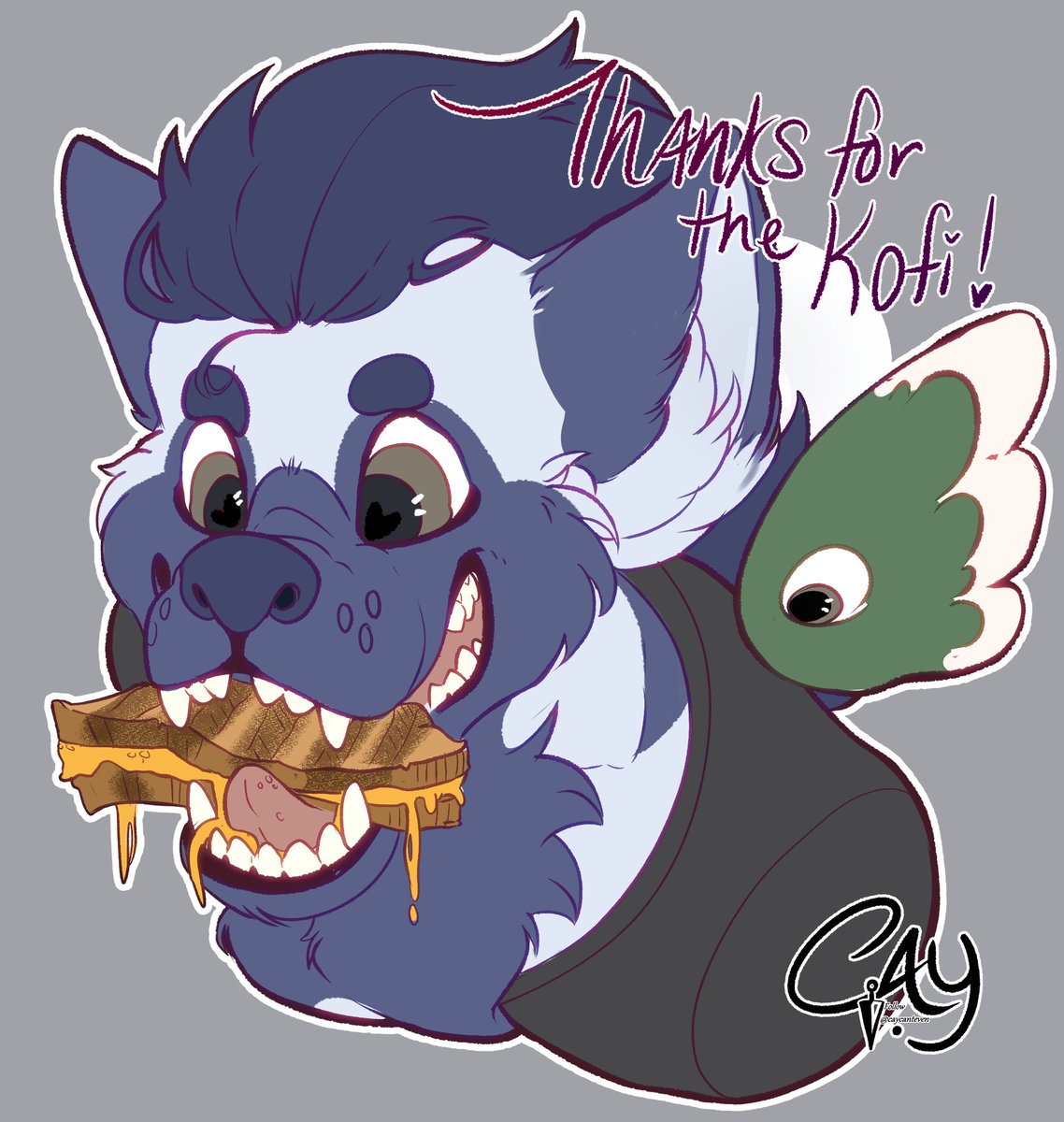 Big thank you to Milk over on Kofi! Hope you enjoy your grilled cheese, friend <3

Check out my Kofi here~! --> ko-fi.com/caycanteven