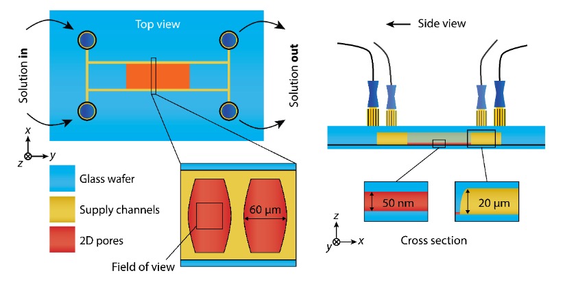 Fluorescent-Probe Characterization for Pore-Space Mapping with Single-Particle Tracking A lithography-made 2-D model pore allows to monitor the motion behaviour of individual, confined, fluorescent probes. @angew_chem article: doi.org/10.1002/anie.2… @Utwente and @UniUtrecht