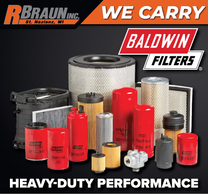 Did you know we carry Baldwin Filters? Stop in to get your air, oil, fuel and hydraulic filters!

#rbrauninc #baldwinfilters #filter #instock #allyouhavetodoisask