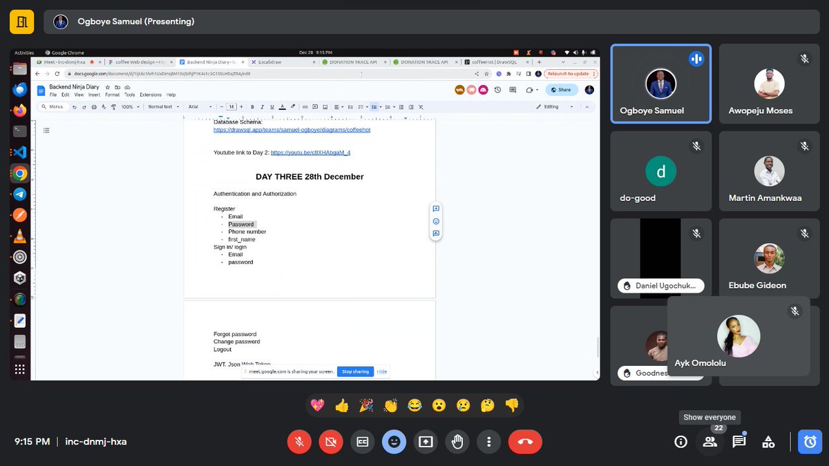 AyokunnumiA's tweet photo. 📌This session was insightful, If you want to sharpen your backend skills, follow @Samuel_Ogboye thanks so much for the opportunity to learn freely from you @Samuel_Ogboye https://t.co/bFuCYeqTVG
