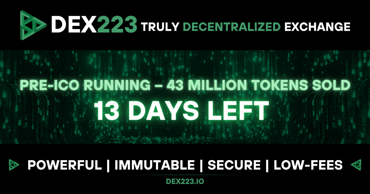 Dex_223's tweet image. DEX223.io isn&apos;t just a platform. It&apos;s a fortress of decentralization.

Even if they tried shutting us down, our contracts keep trading free.

GET IN EARLY and be part of this #DEX-Revolution! Learn more:
➡️dex223.io/#philosophy 

@dexaran #TheManBehindTheCode