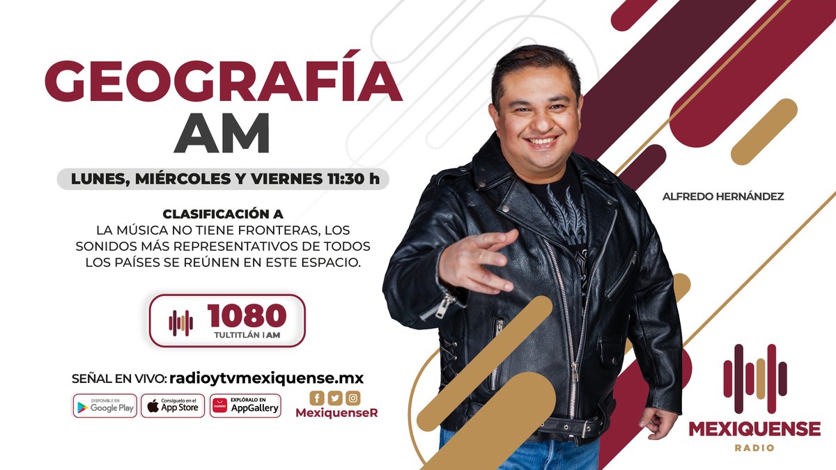 #Geografía🚀 || Escucha los sonidos más representativos del mundo, una gran variedad musical con Romina García y Alfredo Hernández. 11:30 || Escúchanos por nuestras AM. #EnVivo, aquí: 👉 bit.ly/3hhcodn #ConéctateConLaRadio📻