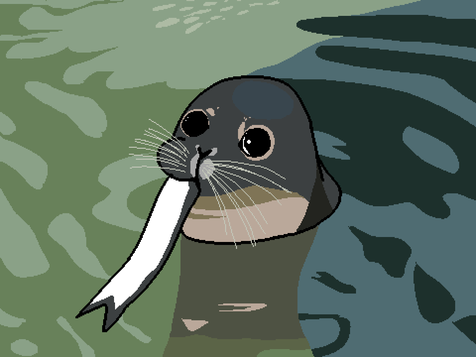 drew fanart of a seal i saw on discord
