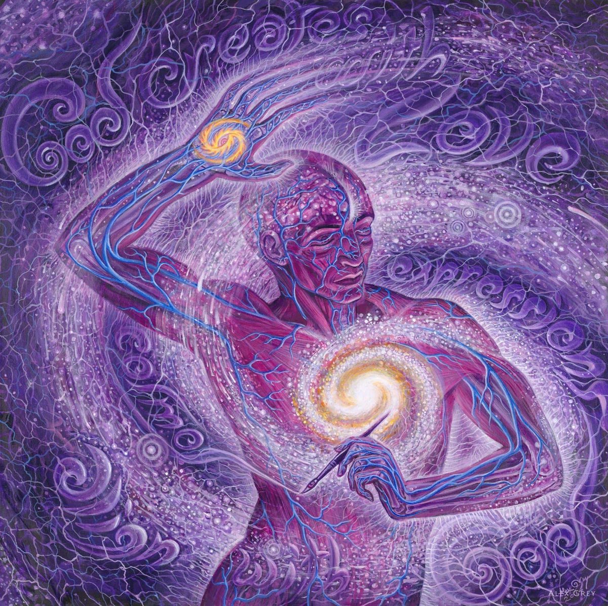 The word "universe" comes from the words "uni," or one, and "verse," a song or poem, the one song occurring in all phenomena. God is the divine artist, and the universe is the continually evolving masterpiece of creation. 

Cosmic Artist, 2014